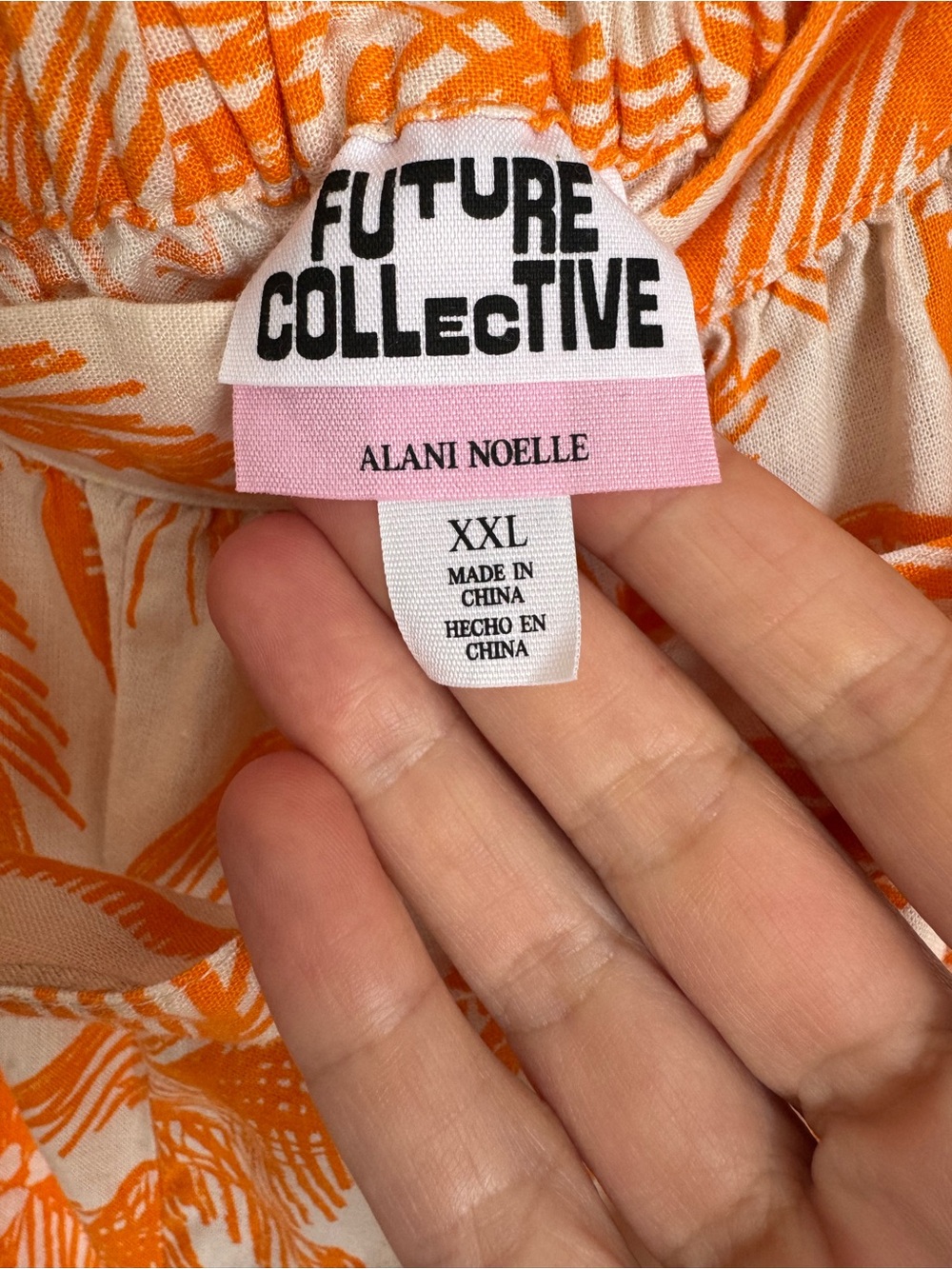 Future Collective Alani Noelle XXL Linen Blend Palm Print Wide Leg Pants - Picture 4 of 9